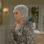 Anita’s geometric faux wrap top on Beyond the Gates