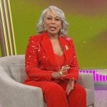 Anita's red sequin blazer on Beyond the Gates