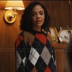 Anna’s argyle knit sweater on His & Hers