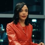 Anna’s red leather jacket on His & Hers