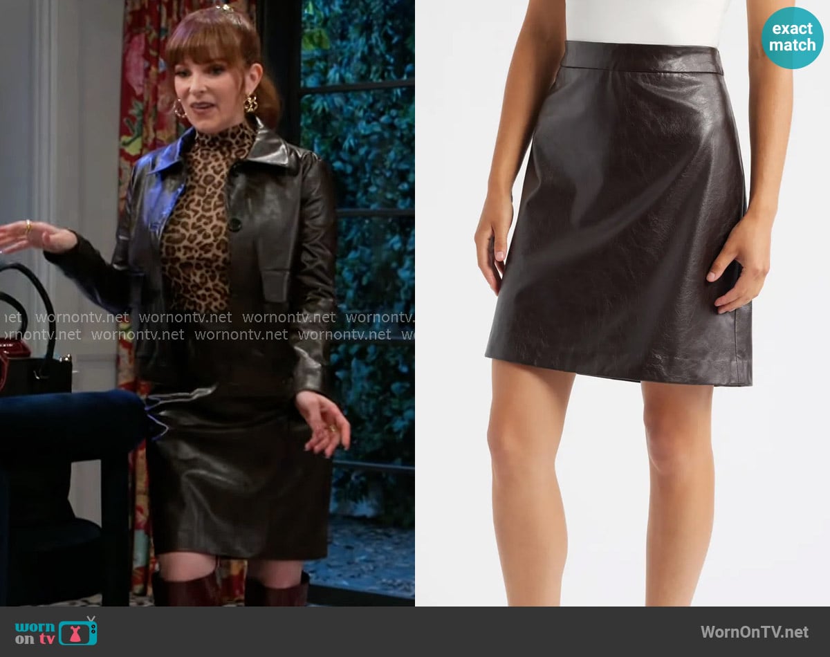 Pamela’s leather skirt  on Beyond the Gates