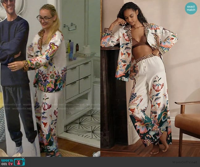 Anthropologie Sarah Gordon Floral Pajamas worn by Bailey Taylor on Summer House