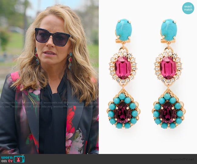 Anton Heunis Gia Drop Earrings in Gold-plated Brass worn by Lorna Crane (Becki Newton) on The Lincoln Lawyer