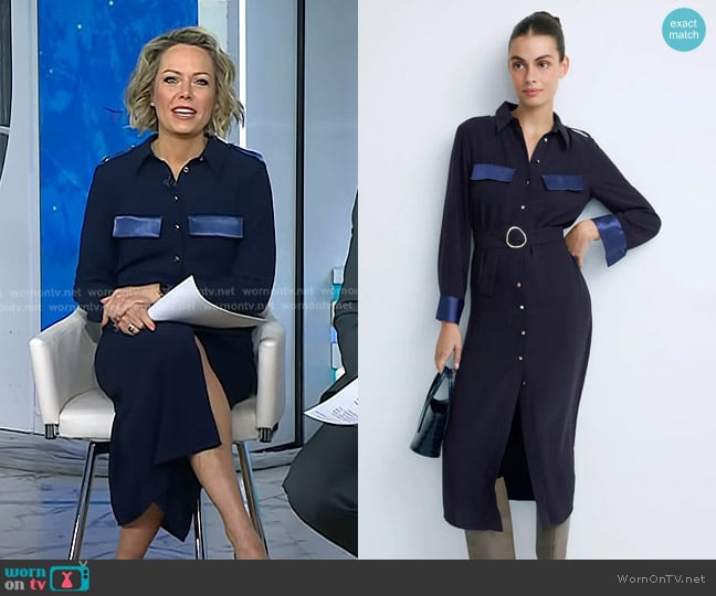 Area Stars Gara Midi Shirt Dress worn by Dylan Dreyer on Today