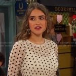 Ari’s white lace long sleeve mini dress on Days of our Lives