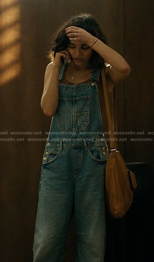 Ariana’s denim overalls on Landman