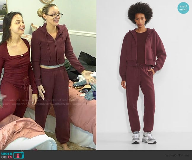 Aritzia Cozy Fleece Snug Zip Hoodie worn by Bailey Taylor on Summer House