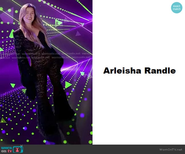 Arleisha Randle custom jumpsuit made worn by Kelly Clarkson on The Voice