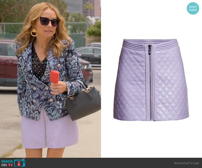 AS by DF Nico Recycled Leather Skirt worn by Lorna Crane (Becki Newton) on The Lincoln Lawyer