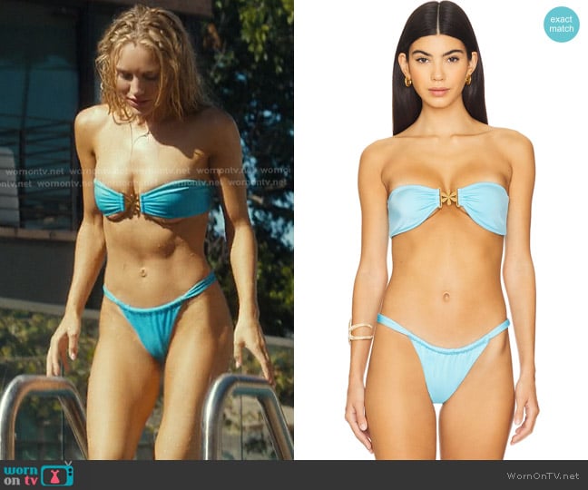 Asta Resort Mia Bikini Top and Frida Bikini Bottom worn by Ainsley Norris (Michelle Randolph) on Landman