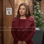 Audra’s red coat on The Young and the Restless