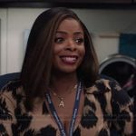 Ava's leopard print wrap dress on Abbott Elementary