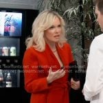 Ava’s red belted jacket on General Hospital