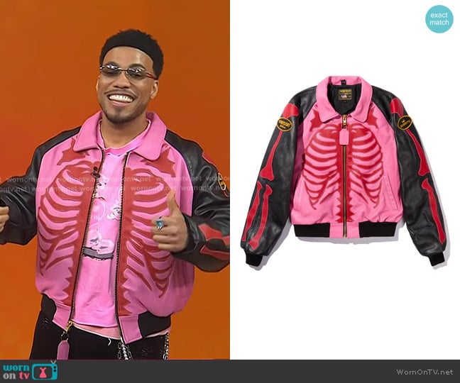 Awake x Jordan 5 Vanson Origin Jacket in Pink worn by Anderson .Paak on Today