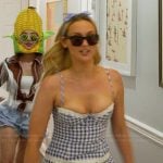 Bailey’s blue gingham check top and shorts on Summer House