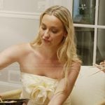 Bailey’s yellow floral applique tweed top on Summer House