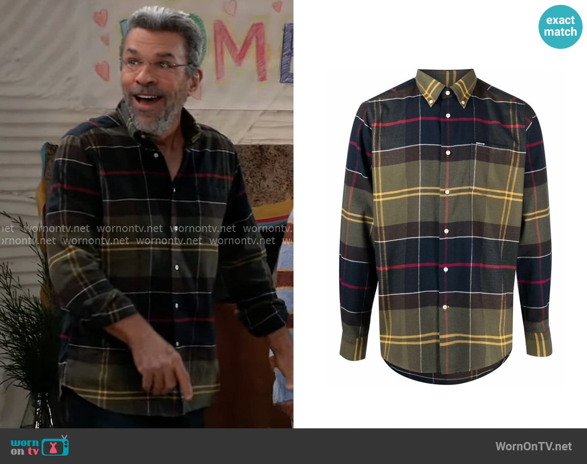 Barbour Edderton Shirt worn by Mac Scorpio (John J. York) on General Hospital