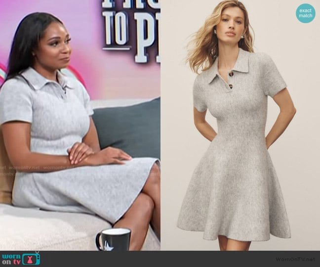 Bardot Collared Knit Mini Dress worn by Jeanell English on Access Hollywood