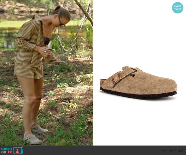 Charley’s suede sandals on Southern Charm