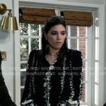 Brook Lynn’s black floral blouse on General Hospital