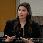 Brook Lynn’s black short sleeve jacket on General Hospital