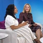 Sheinelle's black ankle strap heel pumps on Today