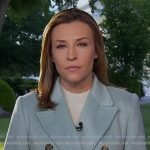 Mary’s blue double breasted coat on Good Morning America