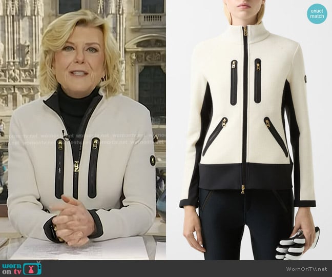 Bogner Mid-layer Jacket in Off-white/black worn by Anne Thompson on Today