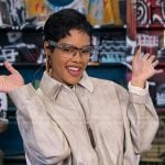 Teyana Taylor’s grey zip jacket on Good Morning America