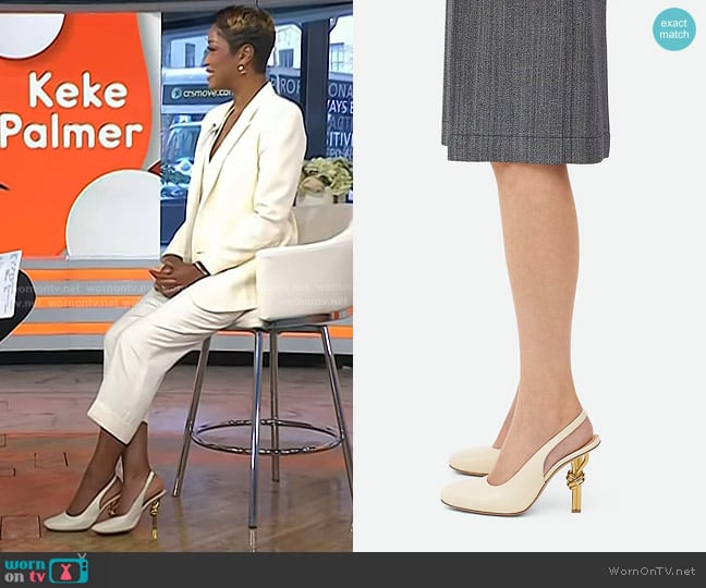 Keke Palmer’s white slingback heel pumps on Today Keke Palmer’s white slingback heel pumps on Today
