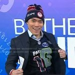Brian Cheung’s navy print beanie on Today