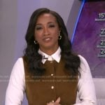 Brittany’s brown suede dress on Good Morning America