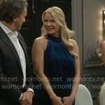 Brooke’s blue velvet dress on The Bold and the Beautiful