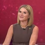 Jenna’s brown floral embroidered sleeveless dress on Today