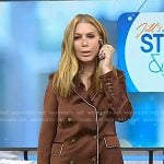 Jill's brown blazer and grey socks on Today