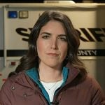 Liz’s brown down jacket on Today