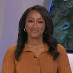 Brittany's brown ribbed cardigan dress on Good Morning America