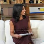 Dr. Tara Narula’s brown gathered dress on Good Morning America