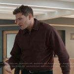 Buck’s burgundy half-zip sweatshirt on 9-1-1