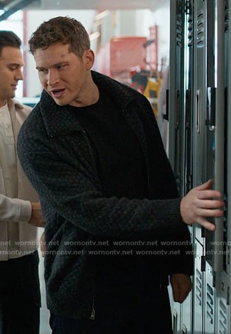 Buck’s black check bomber jacket on 9-1-1