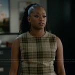 Izzy’s plaid sleeveless dress on The Lincoln Lawyer