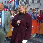 Jenna’s burgundy wrap coat on Today