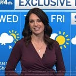 Maria’s burgundy wrap dress on Today