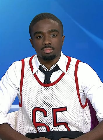 Caleb McLaughlin’s white 65 mesh tank on Today