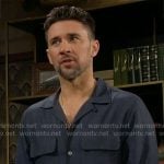 Cane's navy blue button down shirt on The Young and the Restless