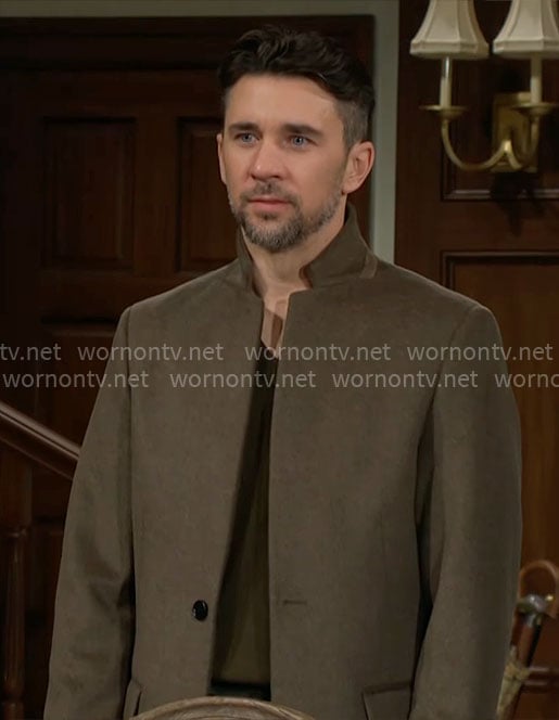 Cane’s taupe coat on The Young and the Restless