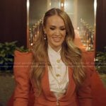 Carrie’s orange puff shoulder jacket on American Idol