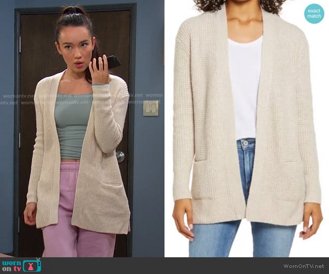 Caslon Knit Sweater Cardigan worn by Sophia Choi (Rachel Boyd) on Days of our Lives