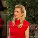 Cat’s red gathered dress on Days of our Lives