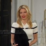 Cat's white striped polo dress on Days of our Lives